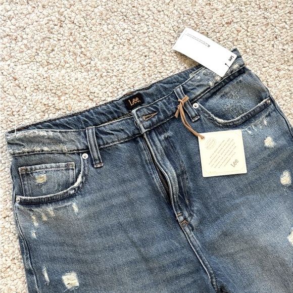 Free People for Lee High Rise Wide Leg Raw
Hem Cropped Jeans - Picture 3 of 9